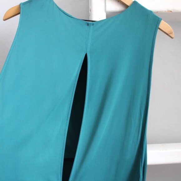 HELMUT LANG Women’s Faint Jersey Sleeveless Top in Siphon Teal Size Small - Picture 5 of 13